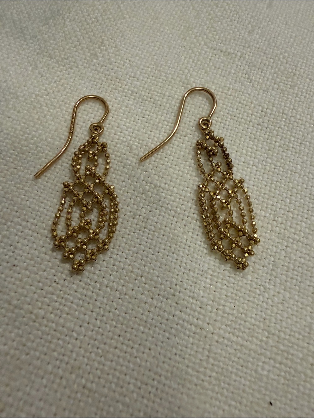 Tiffany & Co. 18K Yellow Gold Rare Oval Fringe Drop Dangle Earrings